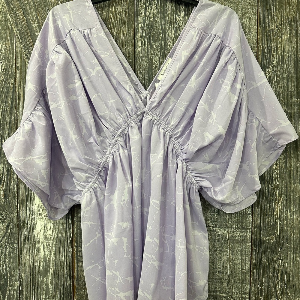 BUCKETLIST Light Purple V-Neck Blouse